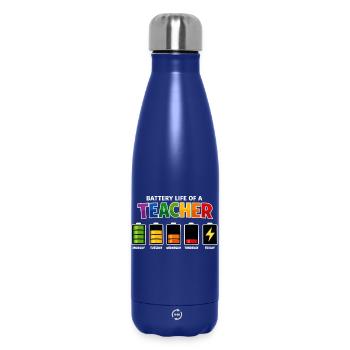 Akkulaufzeit eines Lehrers - Thermosflasche 500 ml - Dunkelblau  - Vorne