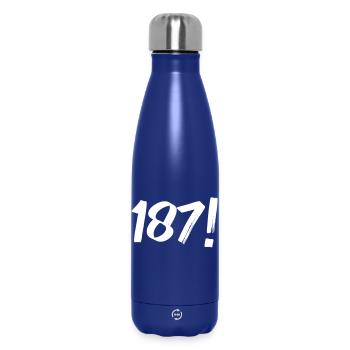 Zahlen Eins Acht Sieben - Thermosflasche 500 ml - Dunkelblau  - Vorne