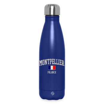 Montpellier Frankreich Vintage Design - Thermosflasche 500 ml - Dunkelblau  - Vorne