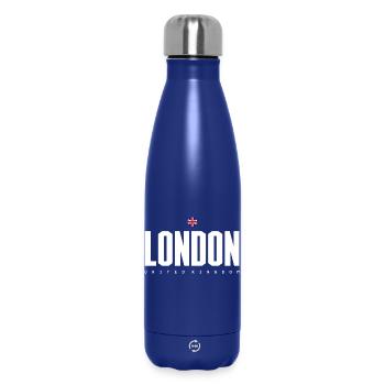 London Bold Bloc UK Flag - Insulated Water Bottle 500 ml - dark blue  - Front