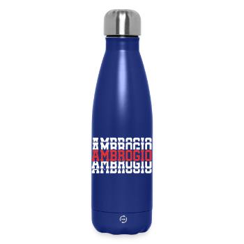 t-shirt Ambrogio gift t-shirt stacked text - Insulated Water Bottle 500 ml - dark blue  - Front