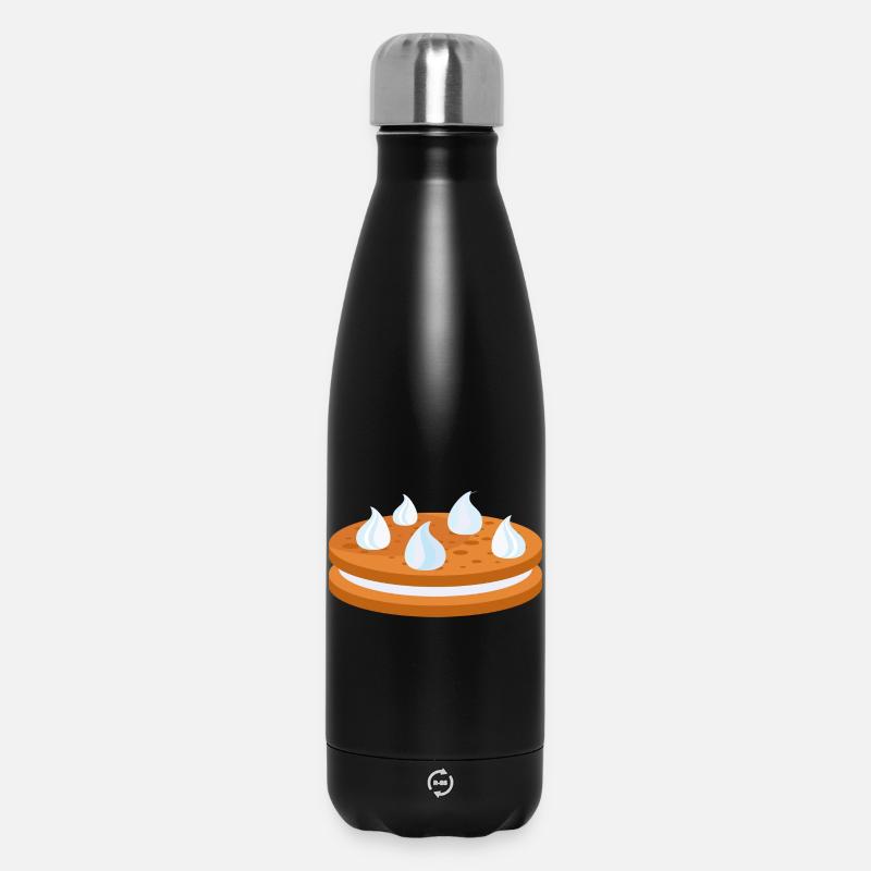 Keks, Cookie, Biscuit mit Sahne - Thermosflasche 500 ml - Schwarz