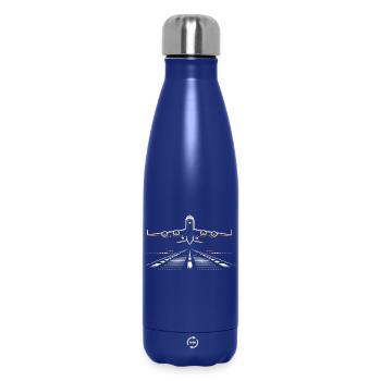 Flugzeug Flug Pilot Flugzeug Fluggesellschaft - Thermosflasche 500 ml - Dunkelblau  - Vorne
