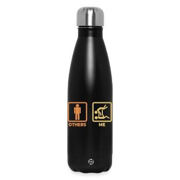 Judo stick figure - Insulated Water Bottle 500 ml - black - Front