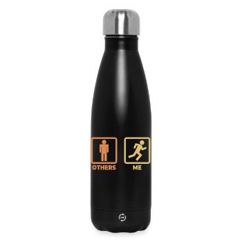 Läufer Strichfiguren - Thermosflasche 500 ml - Schwarz - Vorne