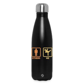 Karate Stick Figures - Insulated Water Bottle 500 ml - black - Front