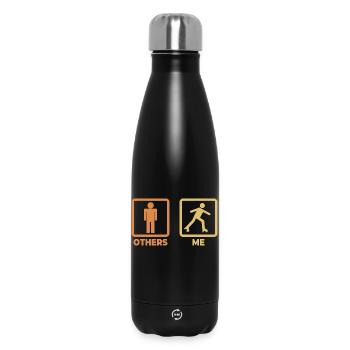 Rollschuhläufer Strichmännchen - Thermosflasche 500 ml - Schwarz - Vorne