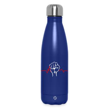 Pulsating Fist - Insulated Water Bottle 500 ml - dark blue  - Front