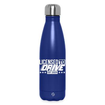 Driving License 2026 Driving Test Driving License Test - Insulated Water Bottle 500 ml - dark blue  - Front