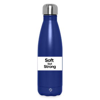 minimalist_typography_t-shirt_design-_black_tex - Thermosflasche 500 ml - Dunkelblau  - Vorne