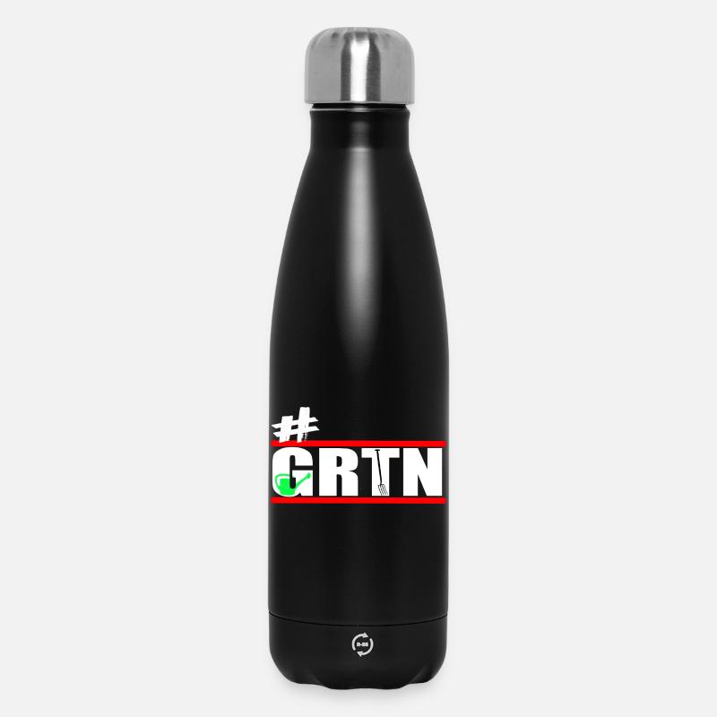 Garten - Gärtner - Gärtnern - GRTN  - Thermosflasche 500 ml - Schwarz