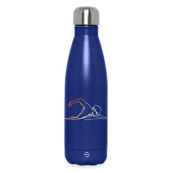 Schwimmen Retro Stil - Thermosflasche 500 ml - Dunkelblau  - Vorne