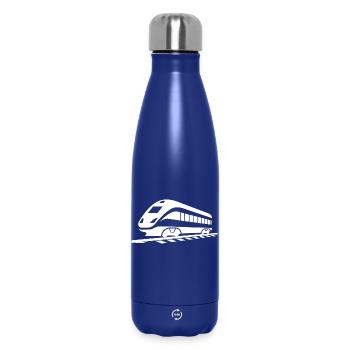Railway Drawing - Insulated Water Bottle 500 ml - dark blue  - Front