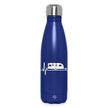 Herzschlag Caravan Silhouette - Thermosflasche 500 ml - Dunkelblau  - Vorne