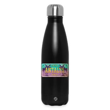 Enseigne vintage Antalya Turkey Beach - Bouteille isotherme 500 ml - noir - Devant
