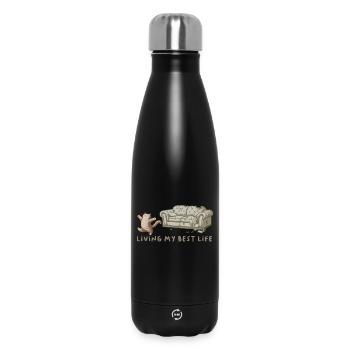 Cat Claws Sofa Life Ihr bestes Leben - Thermosflasche 500 ml - Schwarz - Vorne