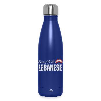 Libanese stolz, ich liebe den Libanon - Thermosflasche 500 ml - Dunkelblau  - Vorne