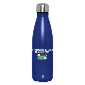 Wenn du willst, dass ich zuhöre, über Autos sprich - Thermosflasche 500 ml - Dunkelblau  - Vorne