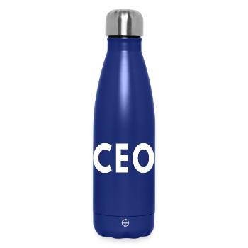 PDG Directeur général Chef d’entreprise - Bouteille isotherme 500 ml - bleu foncé  - Devant
