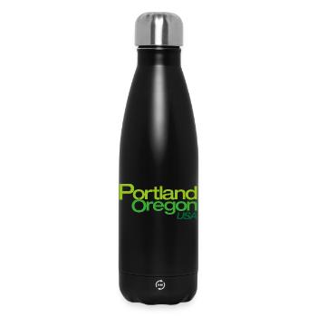 Portland Gradient Stadtlogo - Thermosflasche 500 ml - Schwarz - Vorne