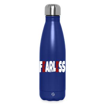 Fearless - simple text - Insulated Water Bottle 500 ml - dark blue  - Front