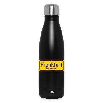 Frankfurter Ortsschild - Thermosflasche 500 ml - Schwarz - Vorne