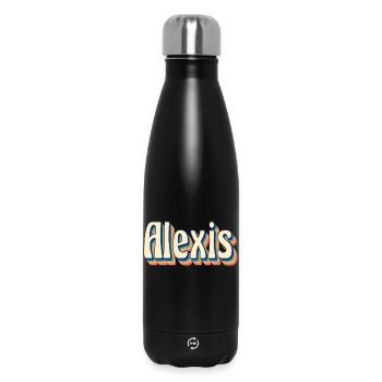 Vintage Retro Alexis T-Shirt T-Shirt Geschenkidee - Thermosflasche 500 ml - Schwarz - Vorne