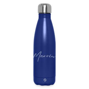Marvin Name T-Shirt Gift for Men - Insulated Water Bottle 500 ml - dark blue  - Front
