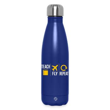 Flight Instructor Cfi Pilot Aviation Instructor - Insulated Water Bottle 500 ml - dark blue  - Front