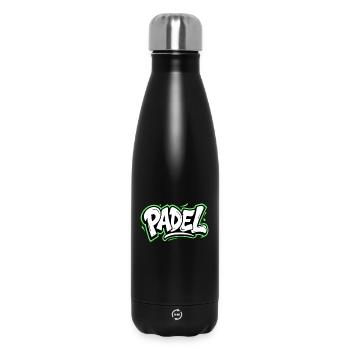 Padel Graffiti Style Sport Urban Look - Insulated Water Bottle 500 ml - black - Front
