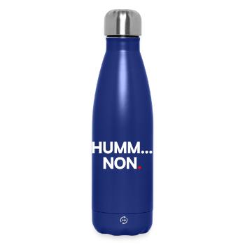 SUMM... NEIN | Minimalistischer humoristischer Ausdruck - Thermosflasche 500 ml - Dunkelblau  - Vorne