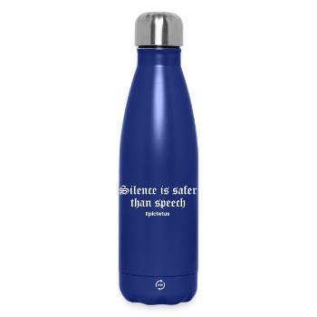 Schweigen über Sprache Epiktet - Thermosflasche 500 ml - Dunkelblau  - Vorne