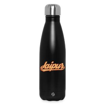 Description graphique du Jaipur Retro Lettering India - Bouteille isotherme 500 ml - noir - Devant