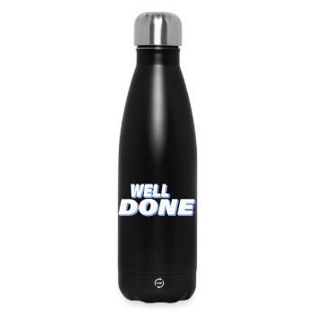 WELL DONE - Insulated Water Bottle 500 ml - black - Front