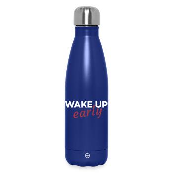 Wake up early - Insulated Water Bottle 500 ml - dark blue  - Front