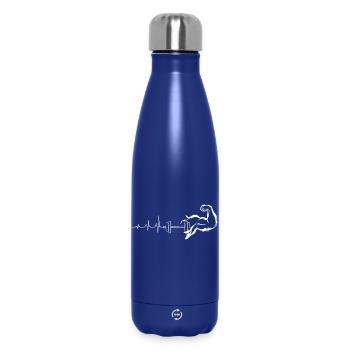 Flex Heartbeat Langhantel - Thermosflasche 500 ml - Dunkelblau  - Vorne