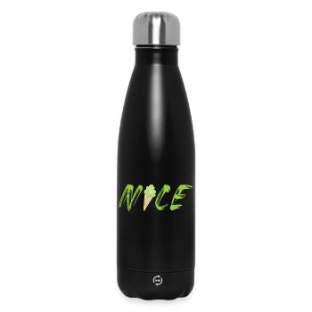 nice Eis Pistazie Eiswaffel coole Sprüche Eistüte - Thermosflasche 500 ml - Schwarz - Vorne