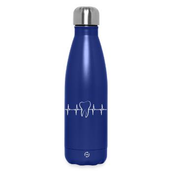 Zahnherz Puls Illustration - Thermosflasche 500 ml - Dunkelblau  - Vorne
