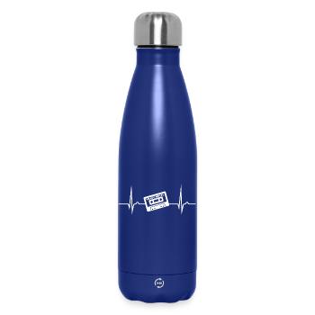 Heavy Metal Cassette ECG - Musique - Nostalgie - Bouteille isotherme 500 ml - bleu foncé  - Devant