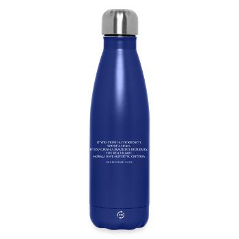 Ästhetische Moral: Nietzsche Zitat Geschenk - Thermosflasche 500 ml - Dunkelblau  - Vorne