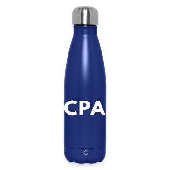 Expert-comptable agréé en finance - Bouteille isotherme 500 ml - bleu foncé  - Devant