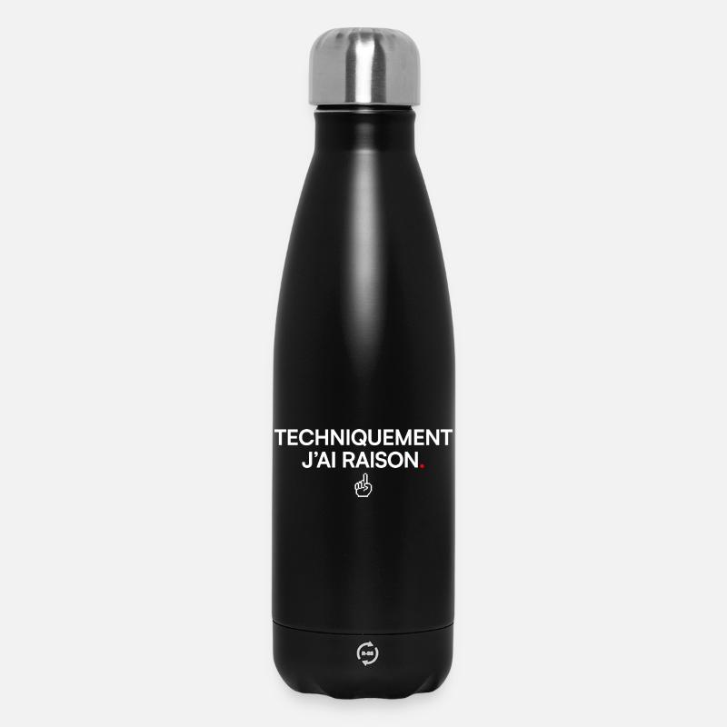 TECHNISCH GESEHEN HABE ICH RECHT. | Humor - Thermosflasche 500 ml - Schwarz