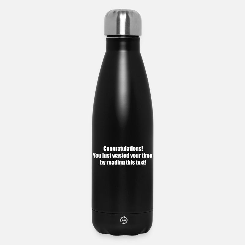 Useless text - Insulated Water Bottle 500 ml - black