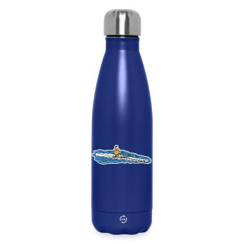 Rower Sketch - Insulated Water Bottle 500 ml - dark blue  - Front