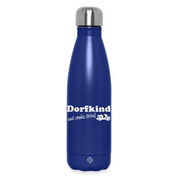 Village child - and proud of it - Insulated Water Bottle 500 ml - dark blue  - Front
