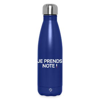 I take note of the humor meeting office - Insulated Water Bottle 500 ml - dark blue  - Front