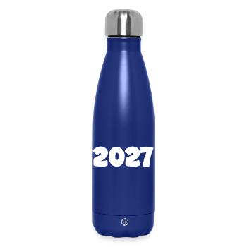 2027 white - Insulated Water Bottle 500 ml - dark blue  - Front