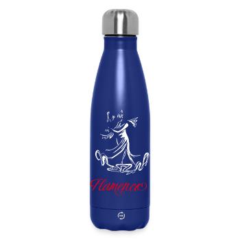 Flamingo (dark) - Insulated Water Bottle 500 ml - dark blue  - Front