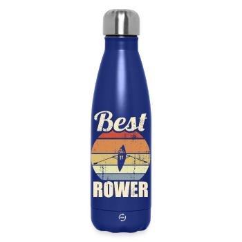 Funny rower - Insulated Water Bottle 500 ml - dark blue  - Front