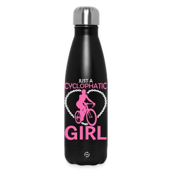Nur eine Radfahrerin - Thermosflasche 500 ml - Schwarz - Vorne